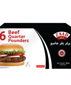 Zaad 6 Beef Quarter Pounders 8 x 660g