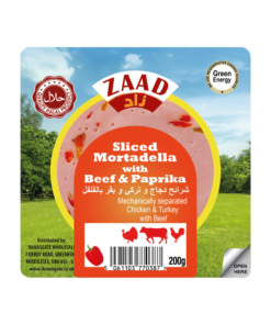 Zaad Sliced Beef Mortadella with Paprika 12 X 200g